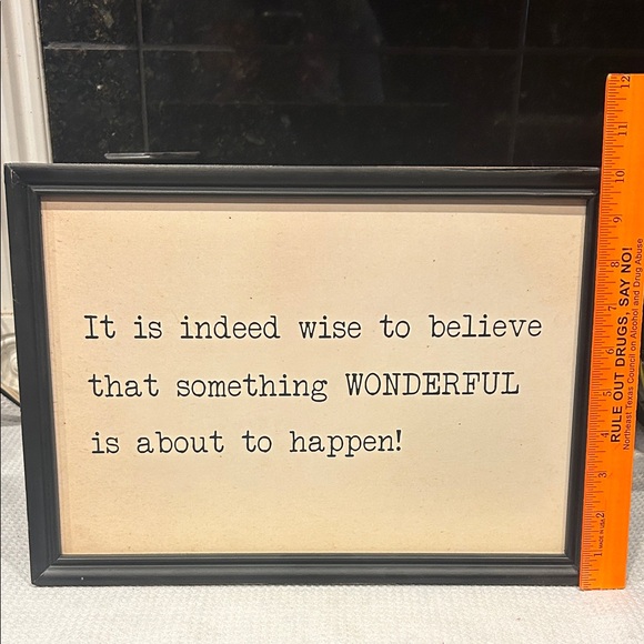 Creative Co-Op Black and Cream Inspirational Sign - Picture 2 of 4